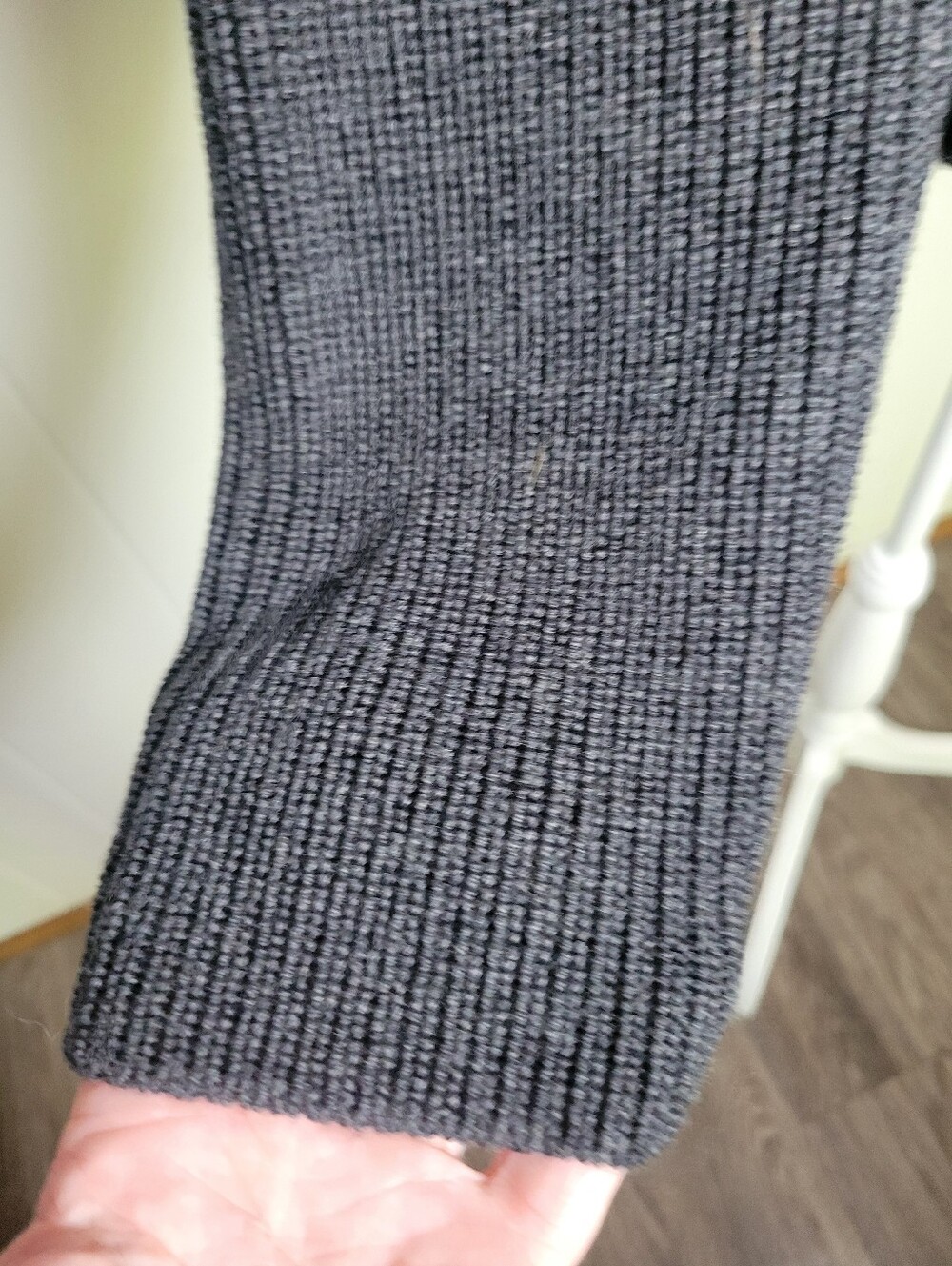 Eileen Fisher Color Block Pullover Sweater Extra Fine Merino Wool Black & Gray M - Picture 6 of 10